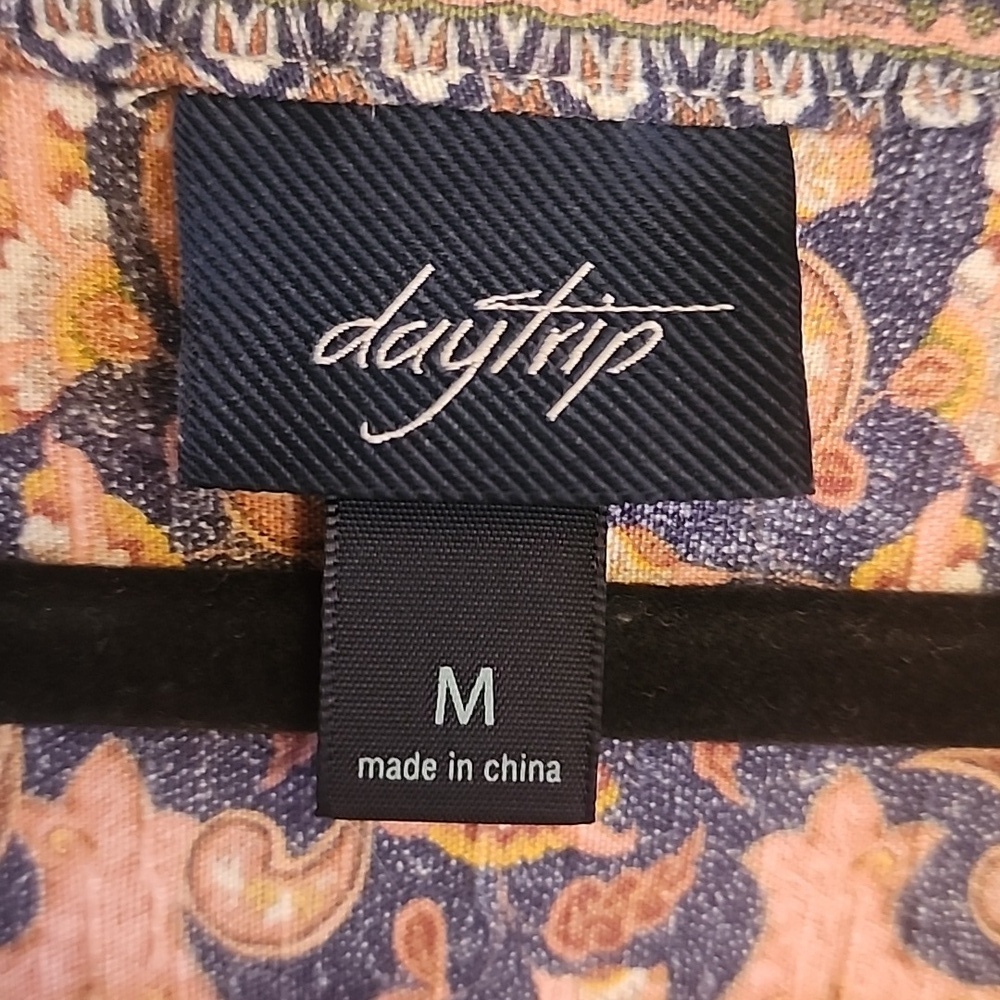 Daytrip Women's Blouse with Paisley Design in Cream and Brown - Picture 2 of 10